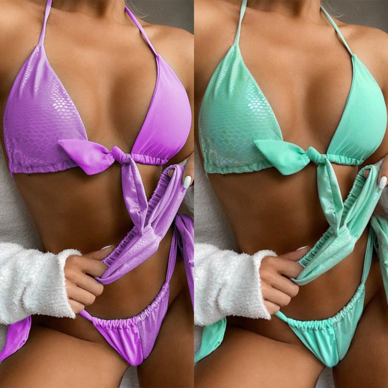 Bikini tam giác phối màu sexy