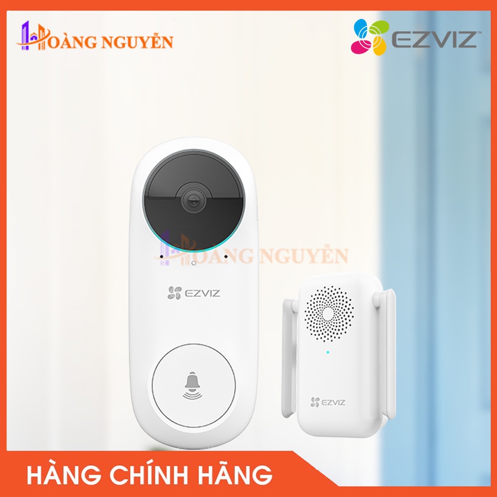 [NHÀ PHÂN PHỐI] Chuông Cửa Thông Minh EZVIZ DB2C - Kết Nối Không Dây, Trang Bị Ống Kính FHD, Phát Hiện Chuyển Động