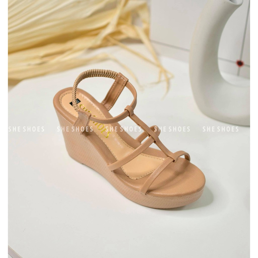 Giày sandal đế xuồng ♥️Freeship♥️ sandal nữ trên 7p siêu nhẹ, độc quyền bởi SHE SHOES