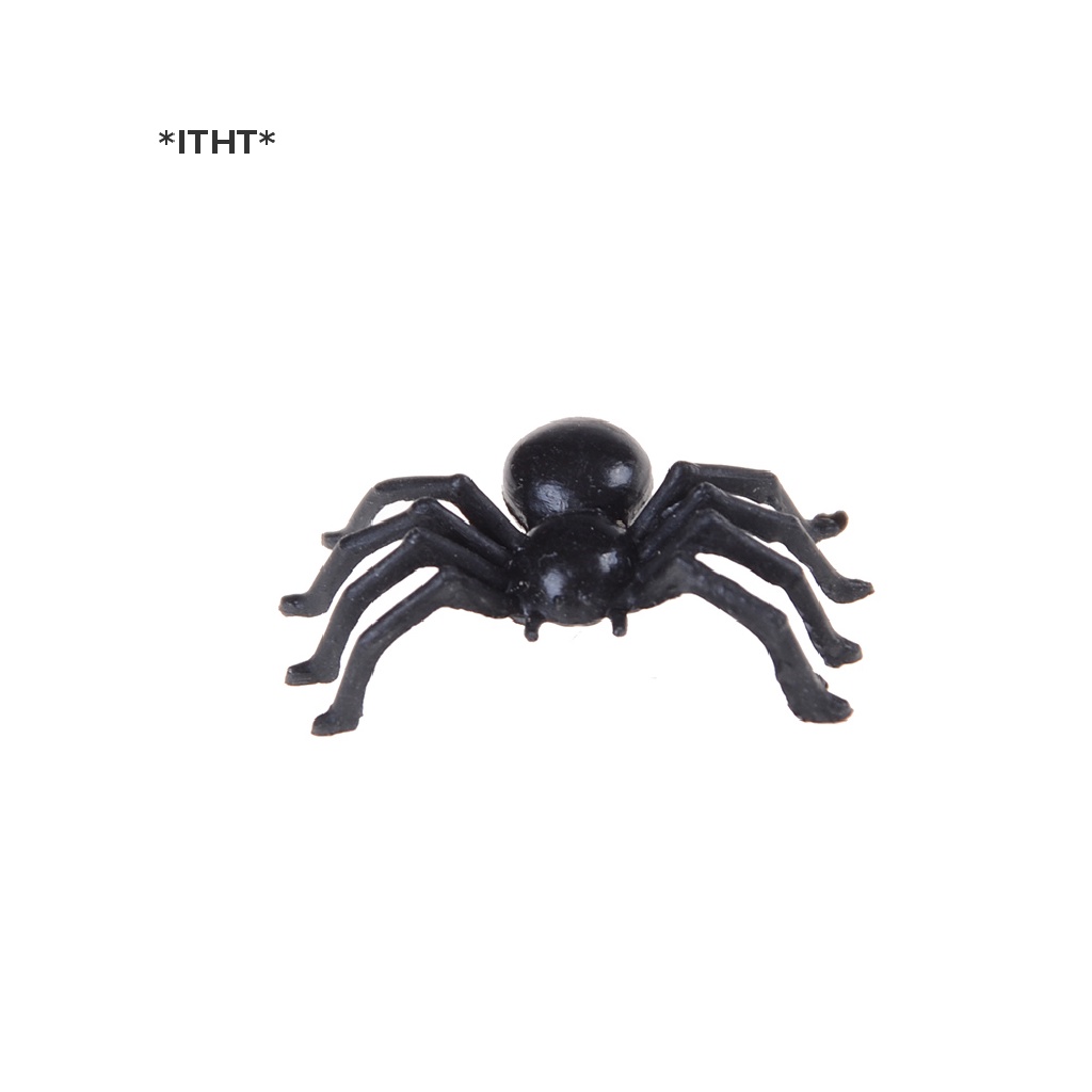 [ITHT] 50 Nhện Giả Bằng Nhựa Màu Đen Vui Nhộn Trang Trí Halloween
