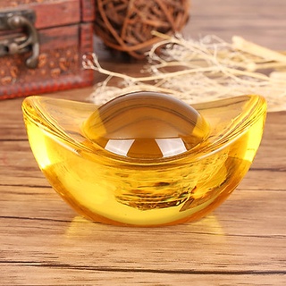 Thỏi Vàng Thần Tài Pha Lê KIM NGUYÊN BẢO nguyên khối cỡ số 7, phong thủy mang lại may mắn chiêu tài nạp lộc (1 Viên)