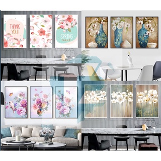 Tranh treo tường Bộ 3 tấm - Chất liệu vải canvas khung gỗ TP Decor