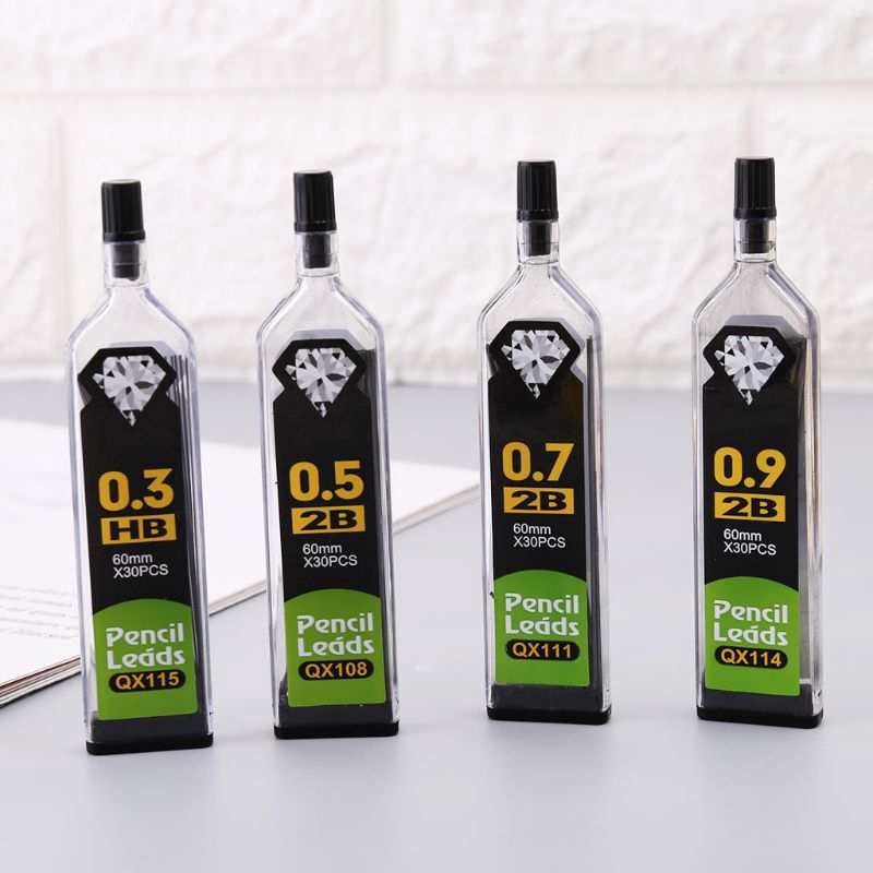 Bộ 5 hộp ngòi chì 0.3/0.5/0.7/0.9mm HB 2B cho viết chì bấm