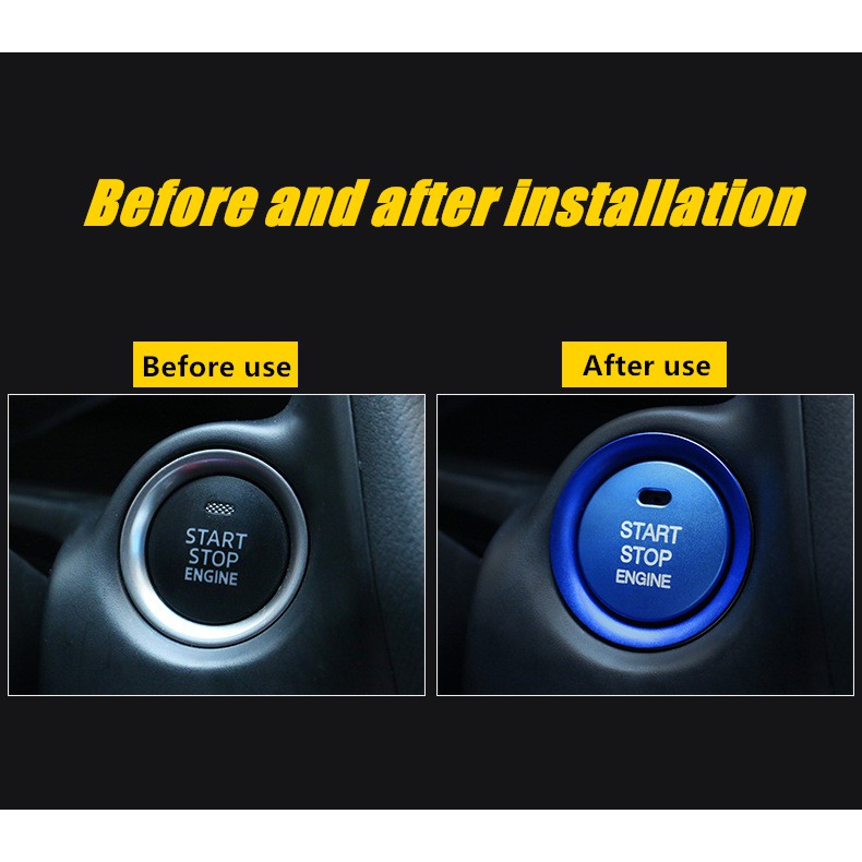 Nắp nút nhấn khởi động động cơ xe bằng nhôm cho Mazda 3 Axela CX-3 CX-4 CX-5