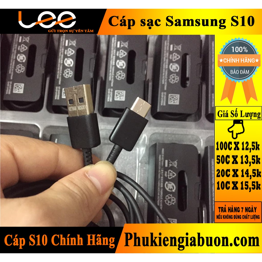 Cáp sạc samsung Type C S10 chính hãng