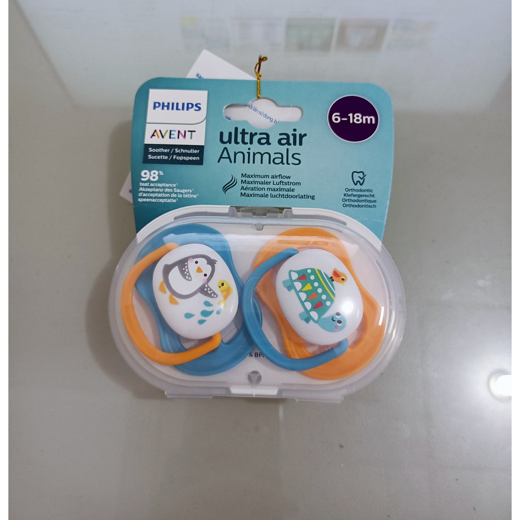 Ti ngậm thông khí Lime Philips Avent SCF080/07 SCF080/08 dành cho bé từ 6 đến 18 tháng tuổi