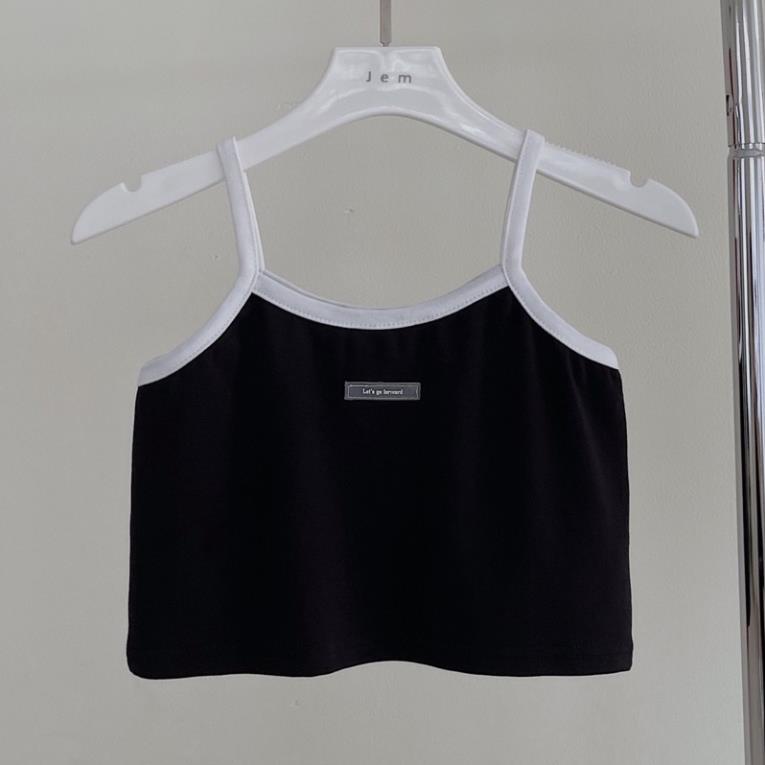 [Xả Kho] Áo 2 Dây Croptop Dáng Ống♥️ Áo Croptop Nữ Thêu WILL Chất Bo Gân Thiết Kế Basic Ôm Sát Body Lên Dáng Cực Xinh