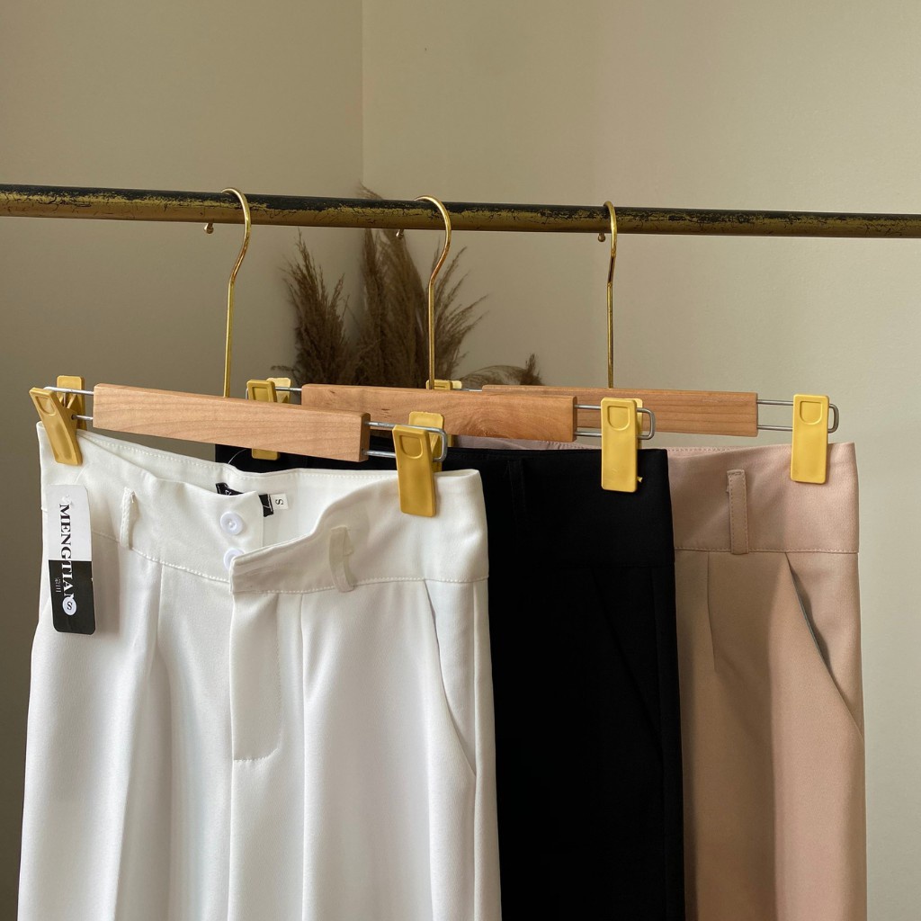 Quần ống rộng nữ 2 khuy dáng dài m002