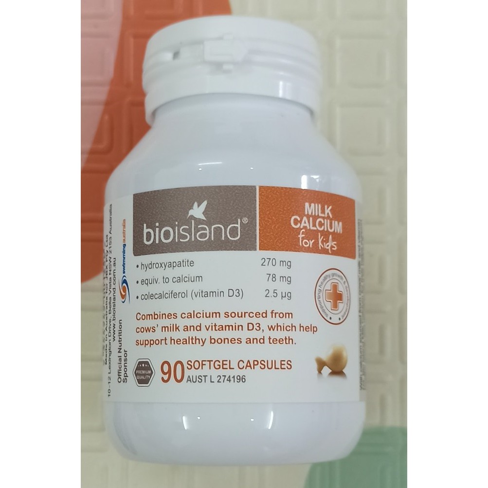 Viên Nhai Bổ Sung Calci Sữa Bioisland Calcium Milk 90/150 viên - Úc