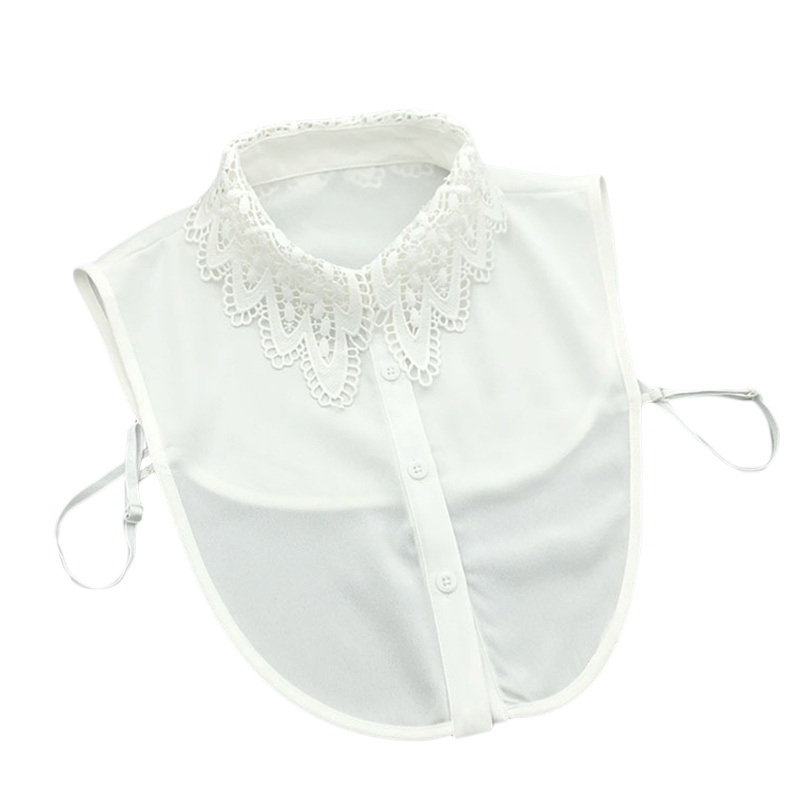 Cổ Áo Rời Cổ Bẻ Giả Sơ Mi Màu Trơn Thời Trang Cho Nữ