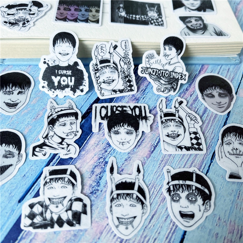 ★★★ Miếng Dán Trang Trí Nhật Ký Hình Truyện Tranh Kinh Dị Junji Ito Q-4 ★★★ Set 40 Sticker Dán Trang Trí Album DIY