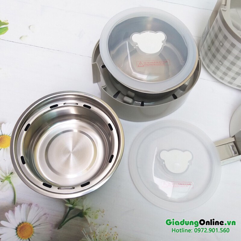 Hộp cơm điện Lock&Lock EJR216 2 Lít 3 tầng - Hàng chính hãng