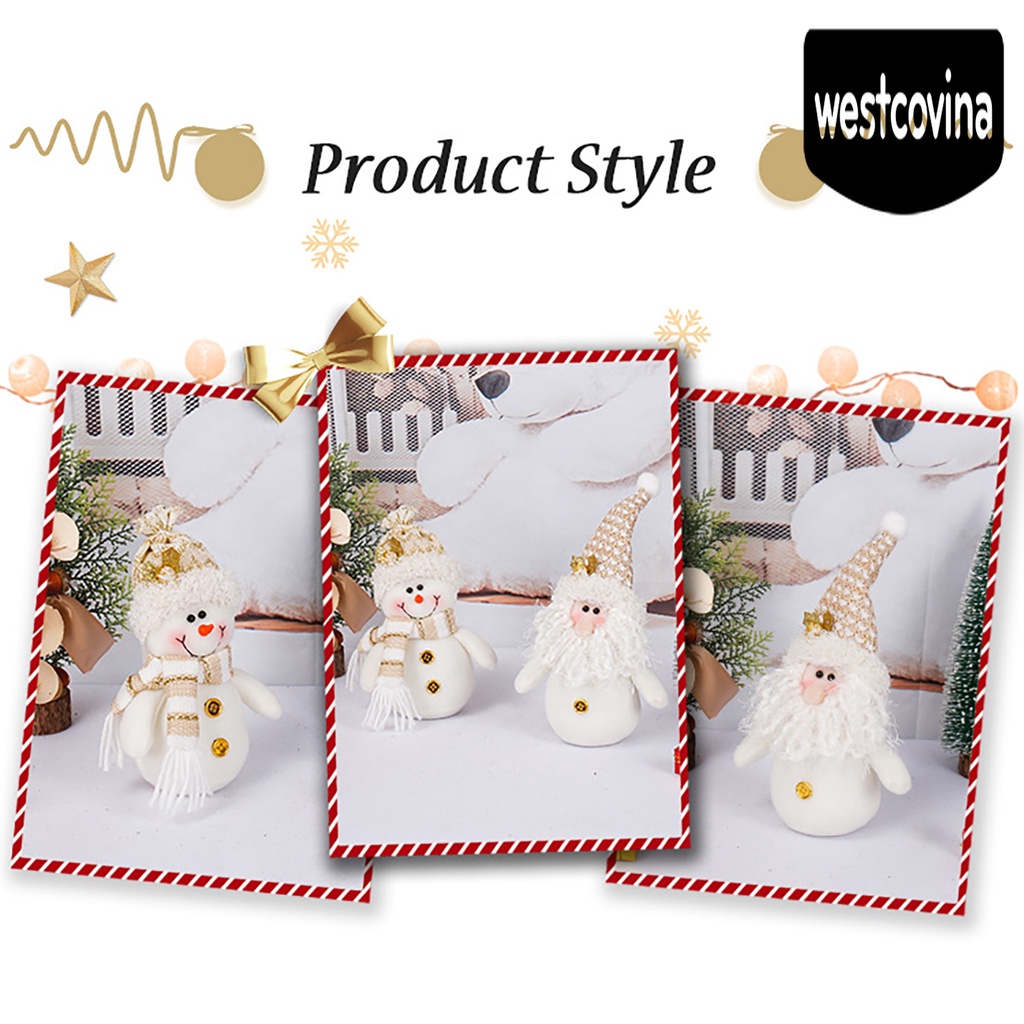 [Hot]☀ Búp Bê Người Tuyết Bằng Vải Dễ Thương Trang Trí Giáng Sinh