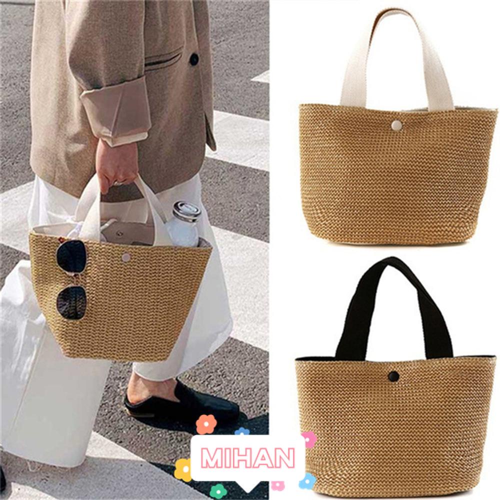 Túi Xách Đan Rơm Thủ Công Thời Trang Đi Biển MIHAN1