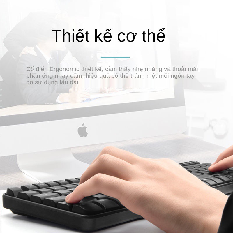 Bộ chuột và bàn phím có dây Rapoo K120 USB chống nước chơi game văn phòng | BigBuy360 - bigbuy360.vn