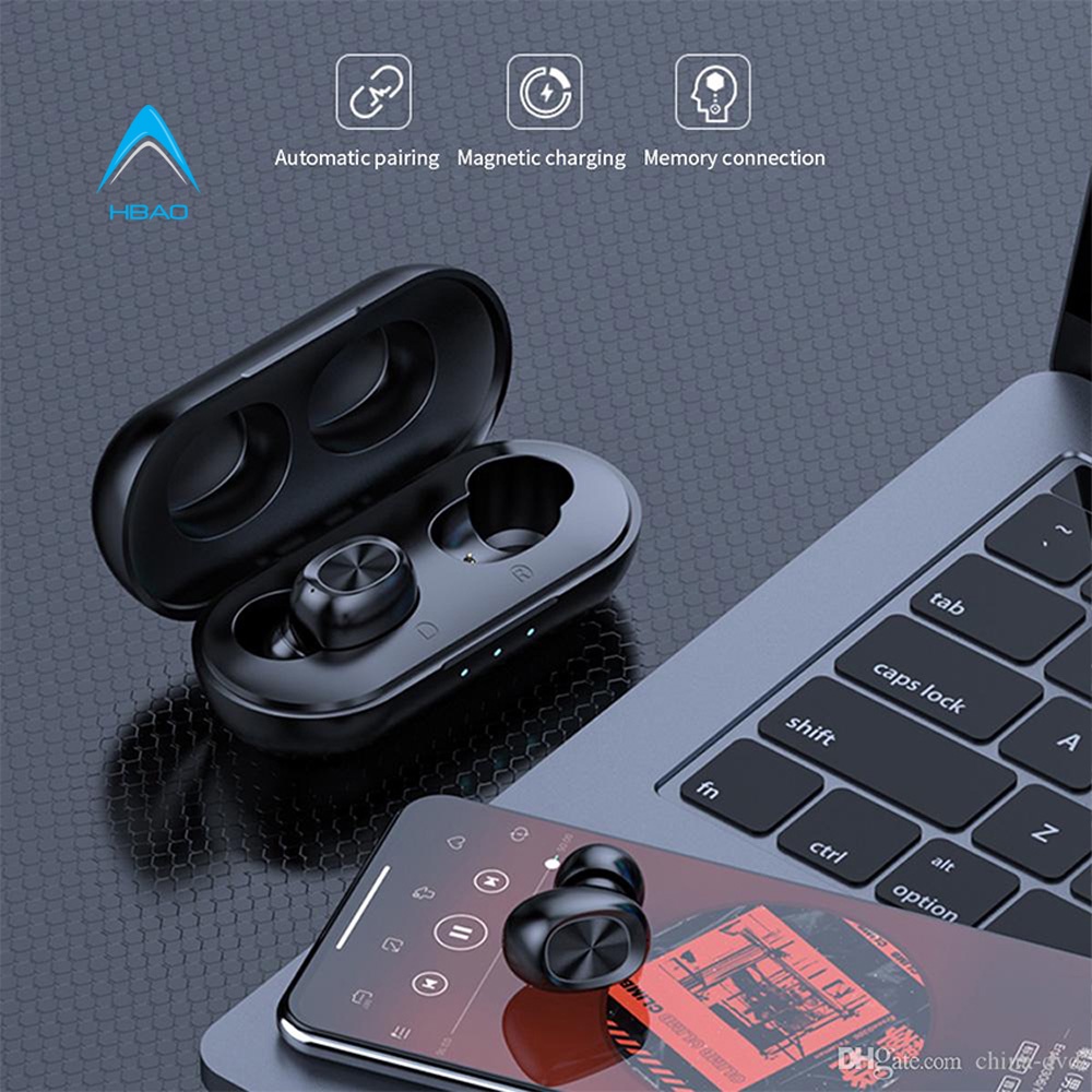 Tai Nghe Bluetooth Không Dây 5.0 Cảm Ứng Vân Tay B5 Mini Chống Thấm Nước 9D