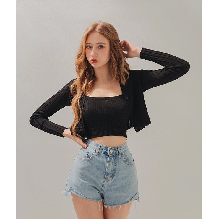 Set áo len 2 dây kèm áo khoác nữ Air Space 2040127007 | BigBuy360 - bigbuy360.vn