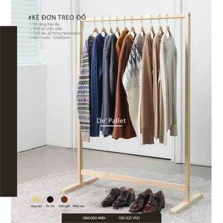 GIÁ TREO QUẦN ÁO❤️FREESHIP❤️Sào treo đơn size M màu gỗ tự nhiên - Nội thất gỗ đẹp