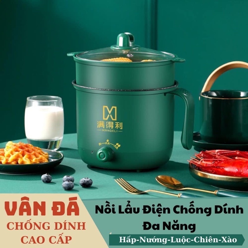 CA NẤU MÌ MANDELI DUNG TÍCH 1.8L , MÀU XANH NGỌC BÍCH - Nhà Mỵ Shop