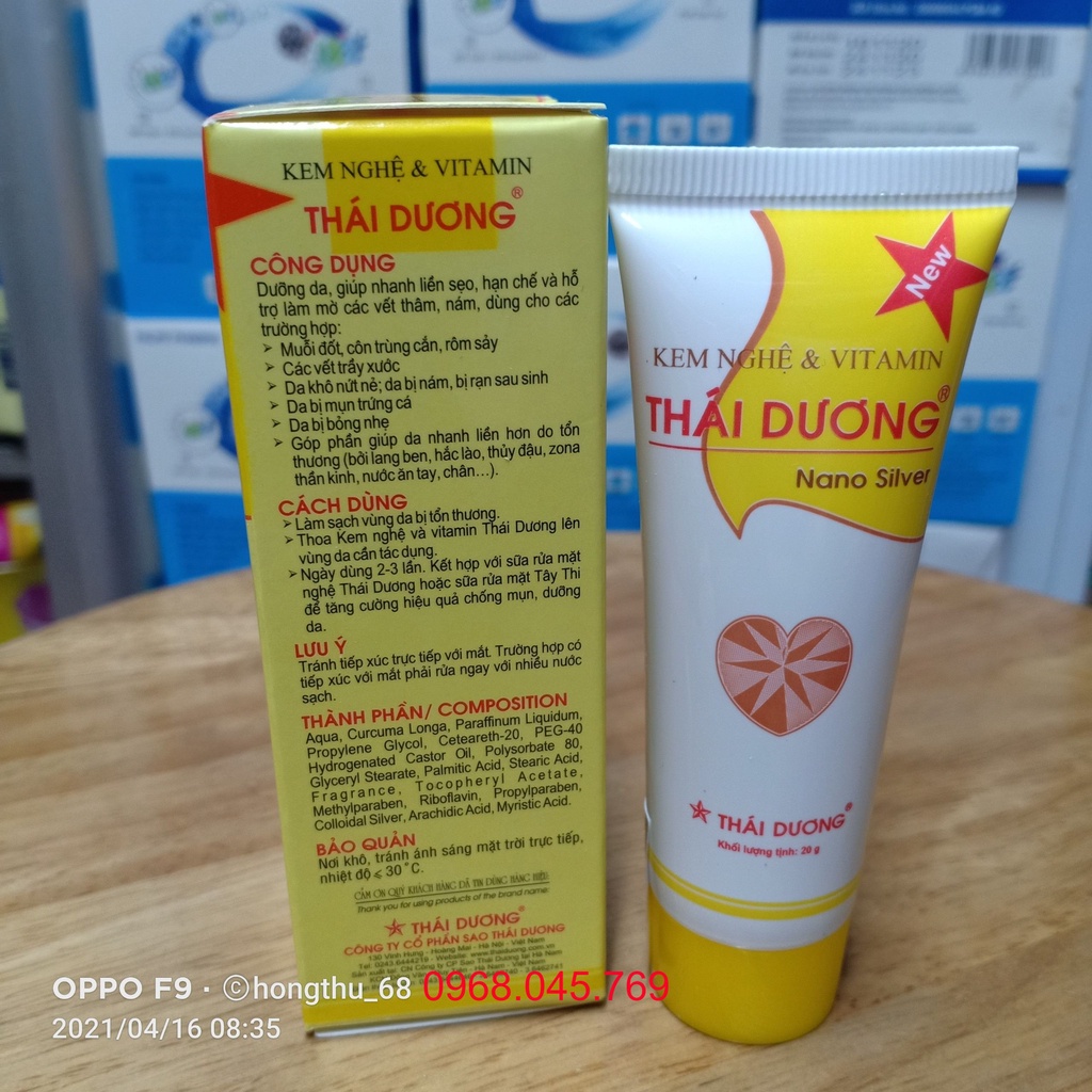 KEM NGHỆ & VITAMIN THÁI DƯƠNG tuýp 20g