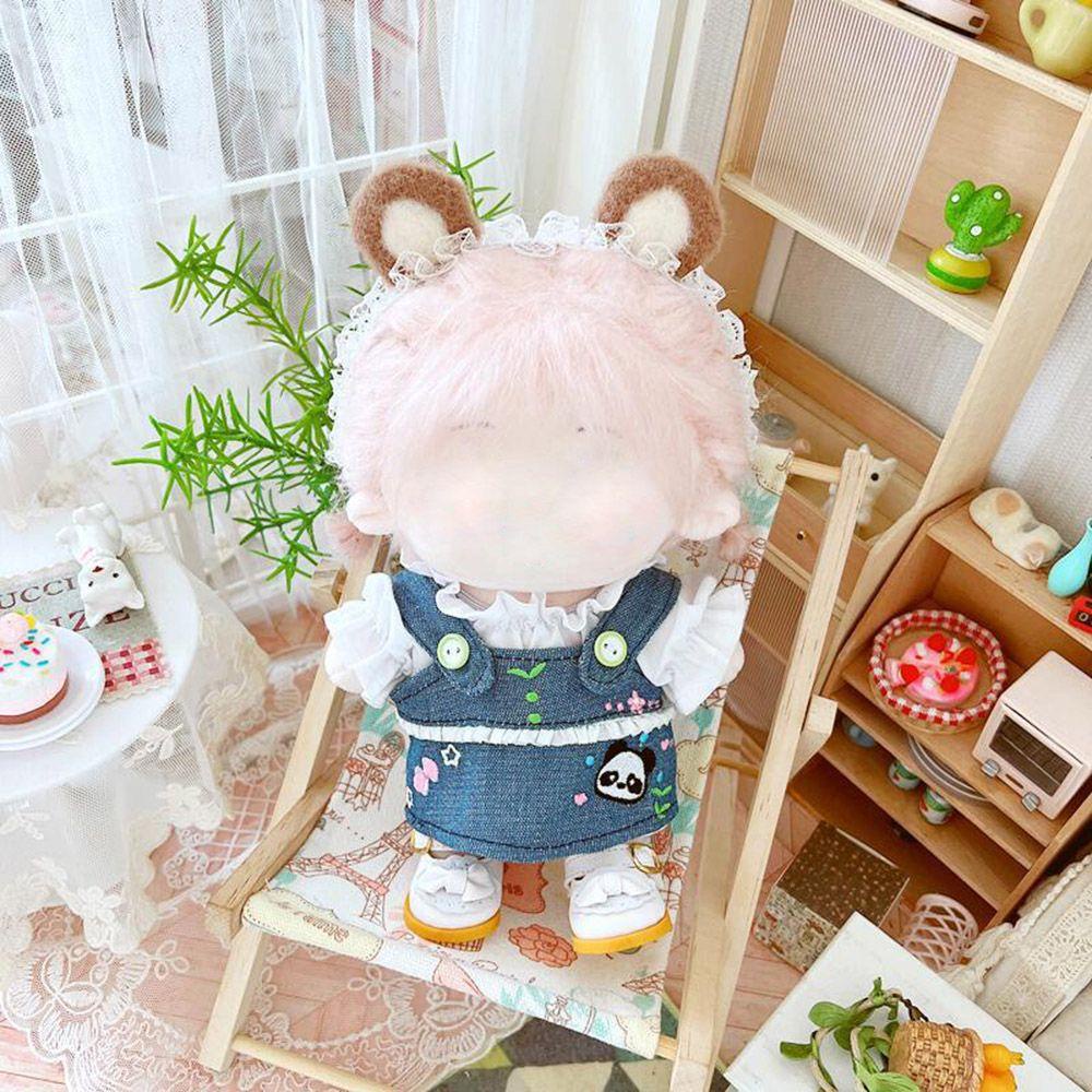 Đầm Yếm Denim Cho Búp Bê 20CM DIY Xinh Xắn