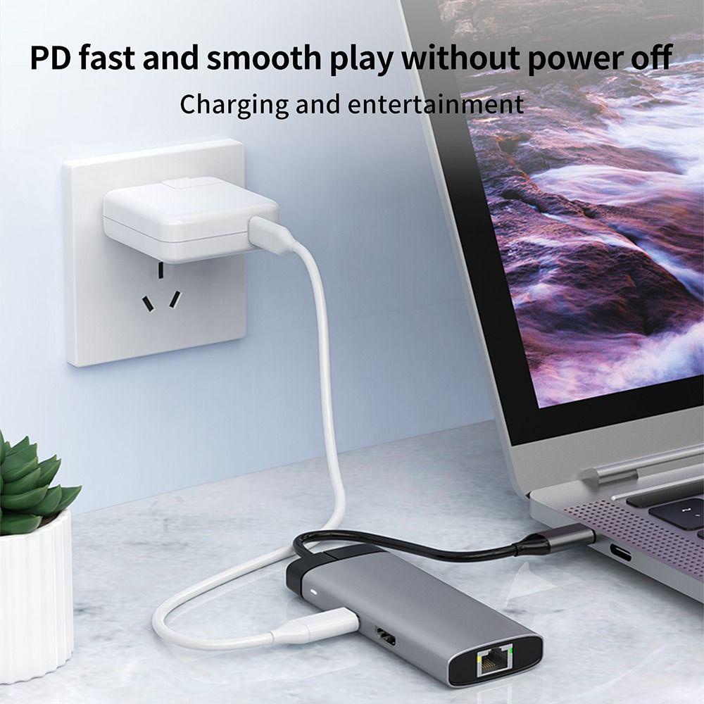 MAG Bộ Chia Cổng Sạc USB 3.0 RJ45 Ethernet Type-C Chất Lượng Cao