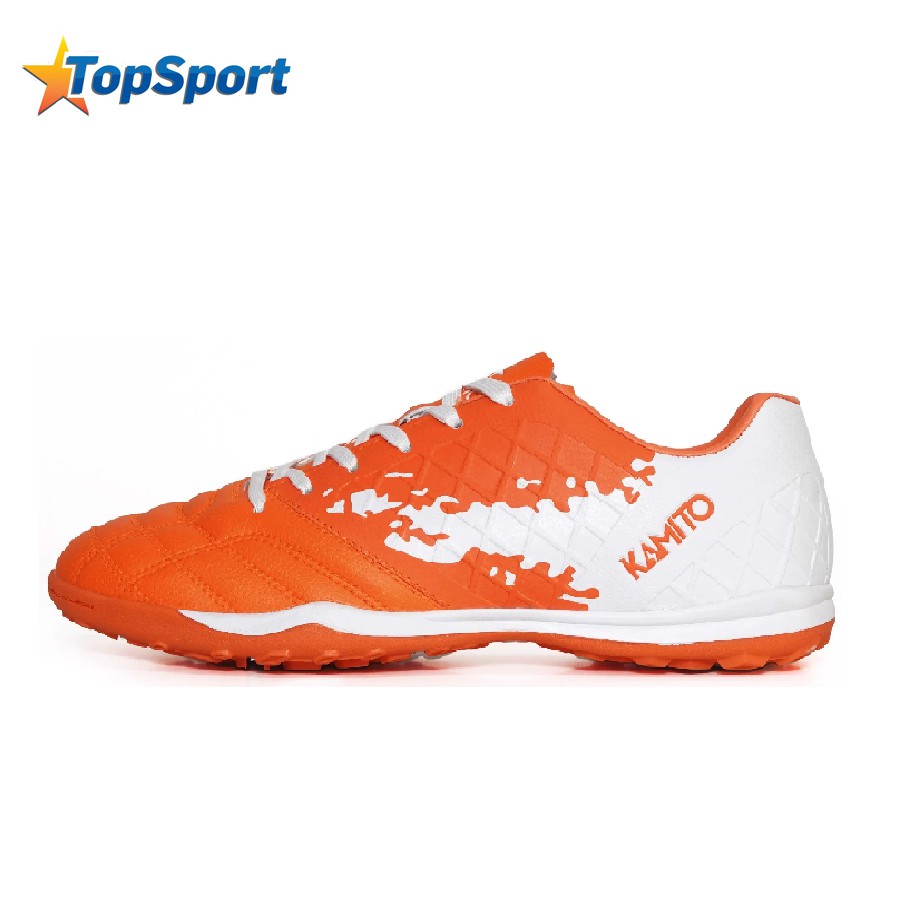 Giày đá bóng sân cỏ nhân tạo Kamito QH19 Premium Pack hàng chính hãng, màu cam phối trắng