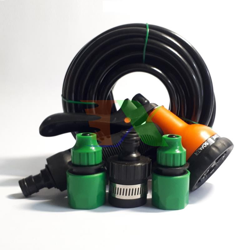 Bộ vòi xịt nước tưới cây, rửa xe 8 trong 1 + 20m dây 8/11