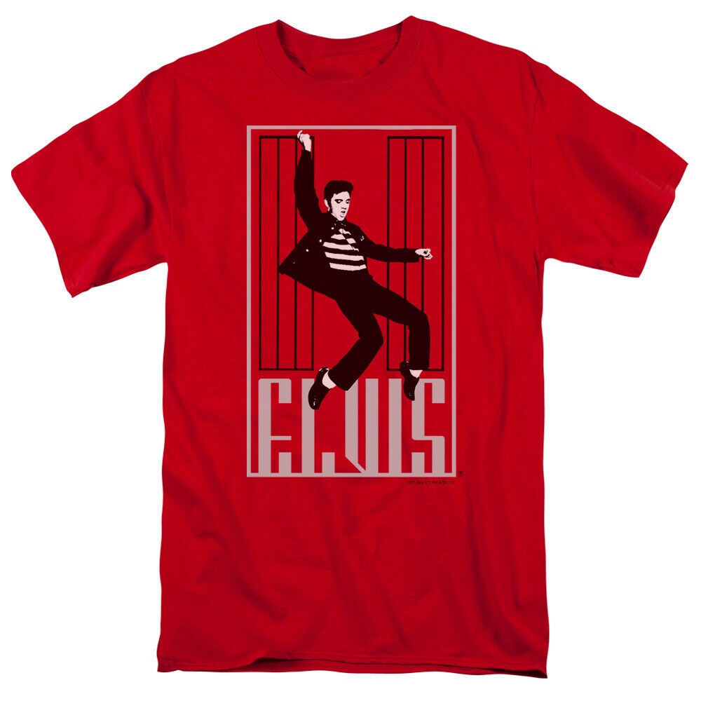 Elvis Presley One Jailhouse Mens The King Tee Red