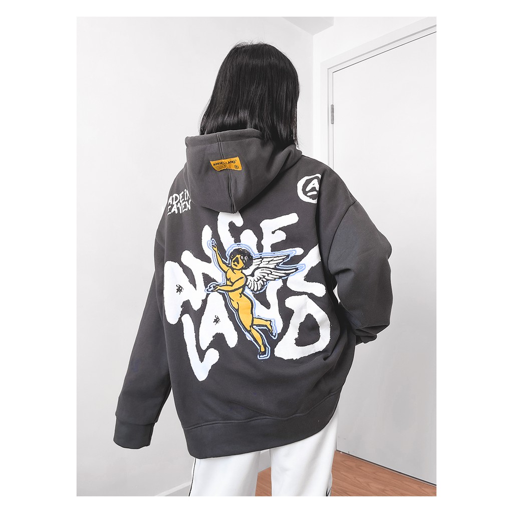 Áo Khoác Hoodie Khoá Kéo The 7th Angel Chính hãng Angel-Land Xám Chì | BigBuy360 - bigbuy360.vn
