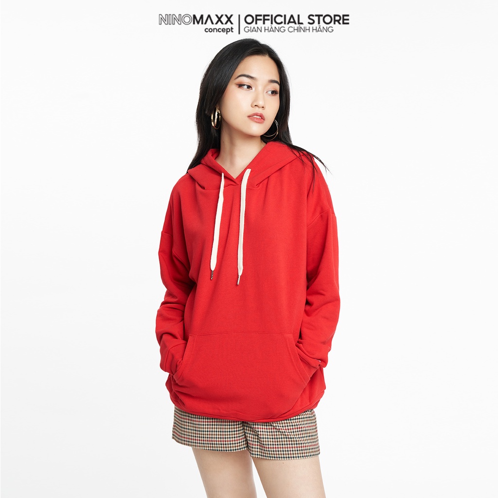 NINOMAXX Áo hoodies Nữ tay dài chất liệu cotton 2204013