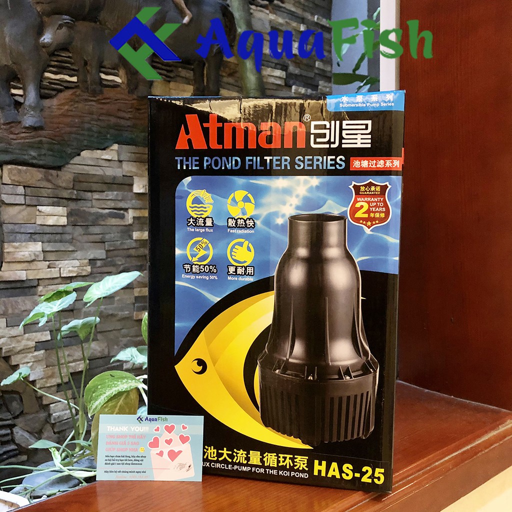 Máy Bơm Chìm Cho Hồ Cá Koi Atman HAS 20- HAS 35 (bơm tạt, thổi luồng hồ cá Koi)