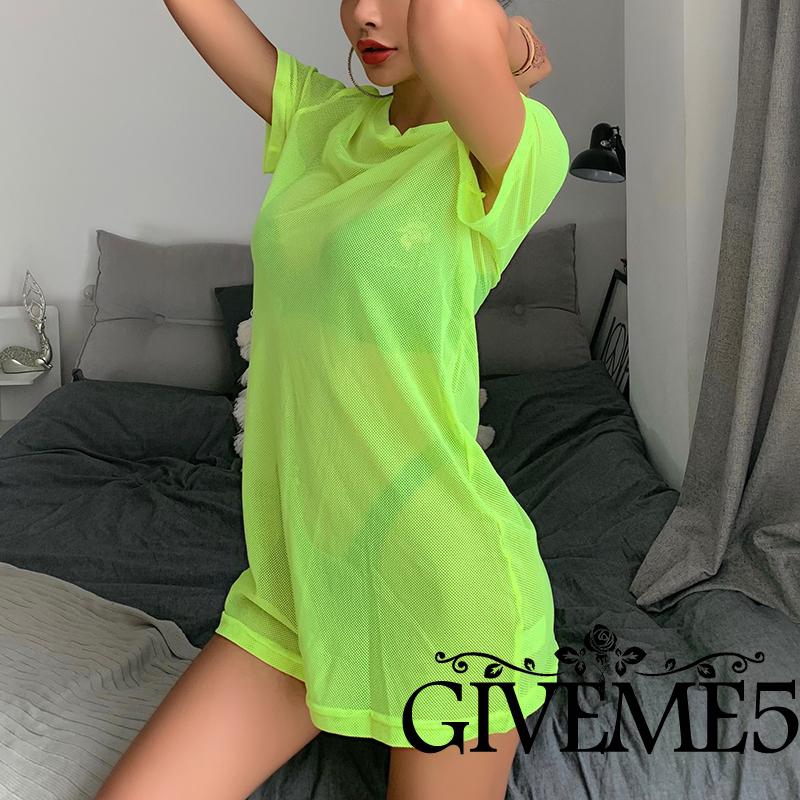 Đầm ngắn tay xuyên thấu phong cách quyến rũ dành cho nữ