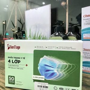 1 HỘP 50 CHIẾC KHẨU TRANG KHÁNG KHUẨN 4 LỚP SUNELOGE [BÁN SỈ BÁN LẺ][THANH LÝ] [RẺ SHOCK]