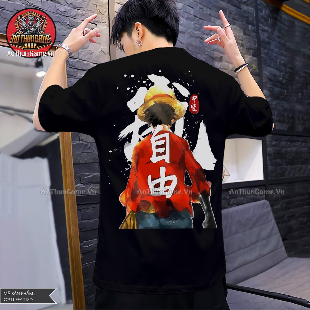 Áo thun One Piece Luffy Mũ Rơm T13 Đen mẫu mới có size bé cho trẻ em / Áo phông Đảo Hải Tặc 3D T-shirt (AoThunGameVn | BigBuy360 - bigbuy360.vn