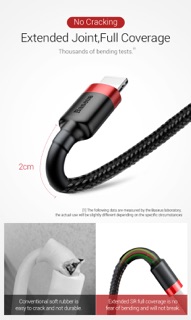 Cáp Lightning sạc nhanh Baseus Cafule Lightning cho iPhone/ iPad 2.4A