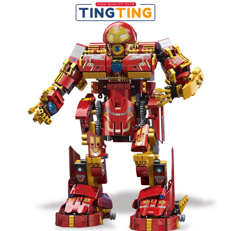 Đồ chơi lắp ráp Technic robot HulkBuster điều khiển từ xa 1000 chi tiết chính hãng MouldKing