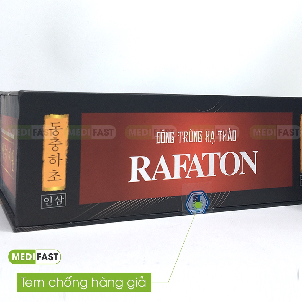 Hồng sâm Rafaton - Tăng cường sức khỏe, tăng cường hệ miễn dịch, giảm mệt mỏi - từ linh chi, nhân sâm - Hộp 2 lọ 3 viên