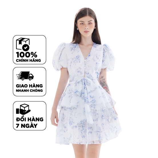 TUBYCATU | Set áo và chân váy floral blue white set