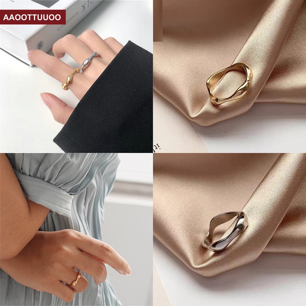 Nhẫn Đeo Tay Kim Loại Phong Cách Retro Cho Nữ