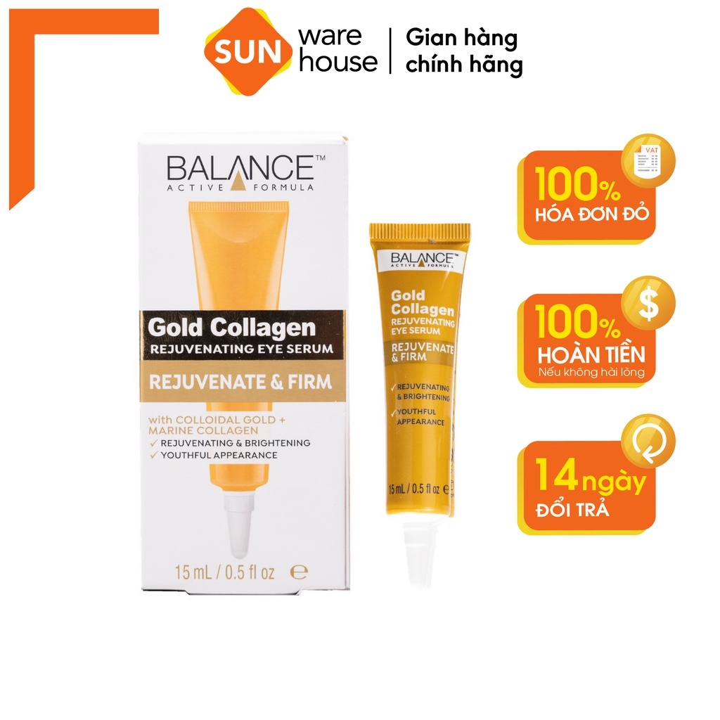 Tinh Chất Tái Tạo Và Dưỡng Da Mắt Balance Active Formula Gold Collagen Rejuvenating Eye 15ml