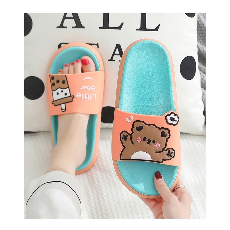 Dép Đi Trong Nhà Tắm Chống Trượt Họa Tiết Hoạt Hình Dễ Thương Thời Trang Mùa Hè Cho Cặp Đôi