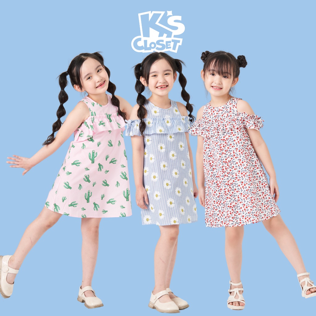 Đầm Hở Vai Cho Bé Gái (2 - 9 Tuổi) K's Closet E059ONS TMMN