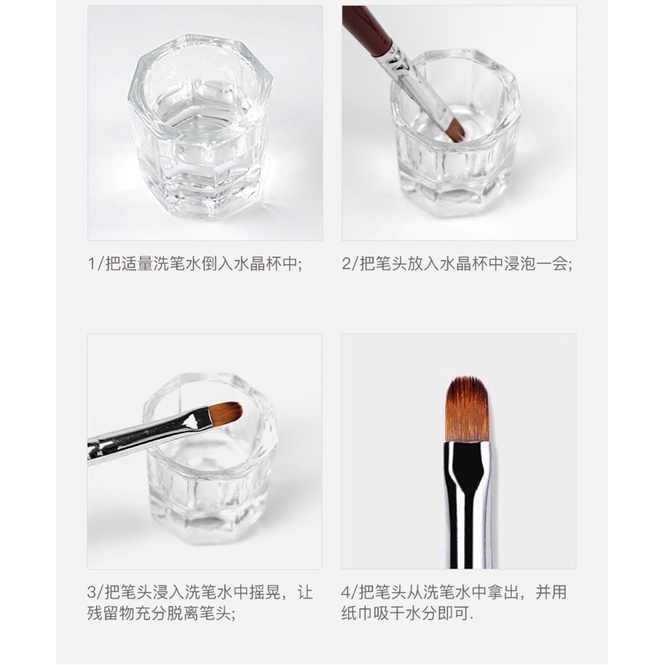 Bộ đôi rửa cọ + lau gel