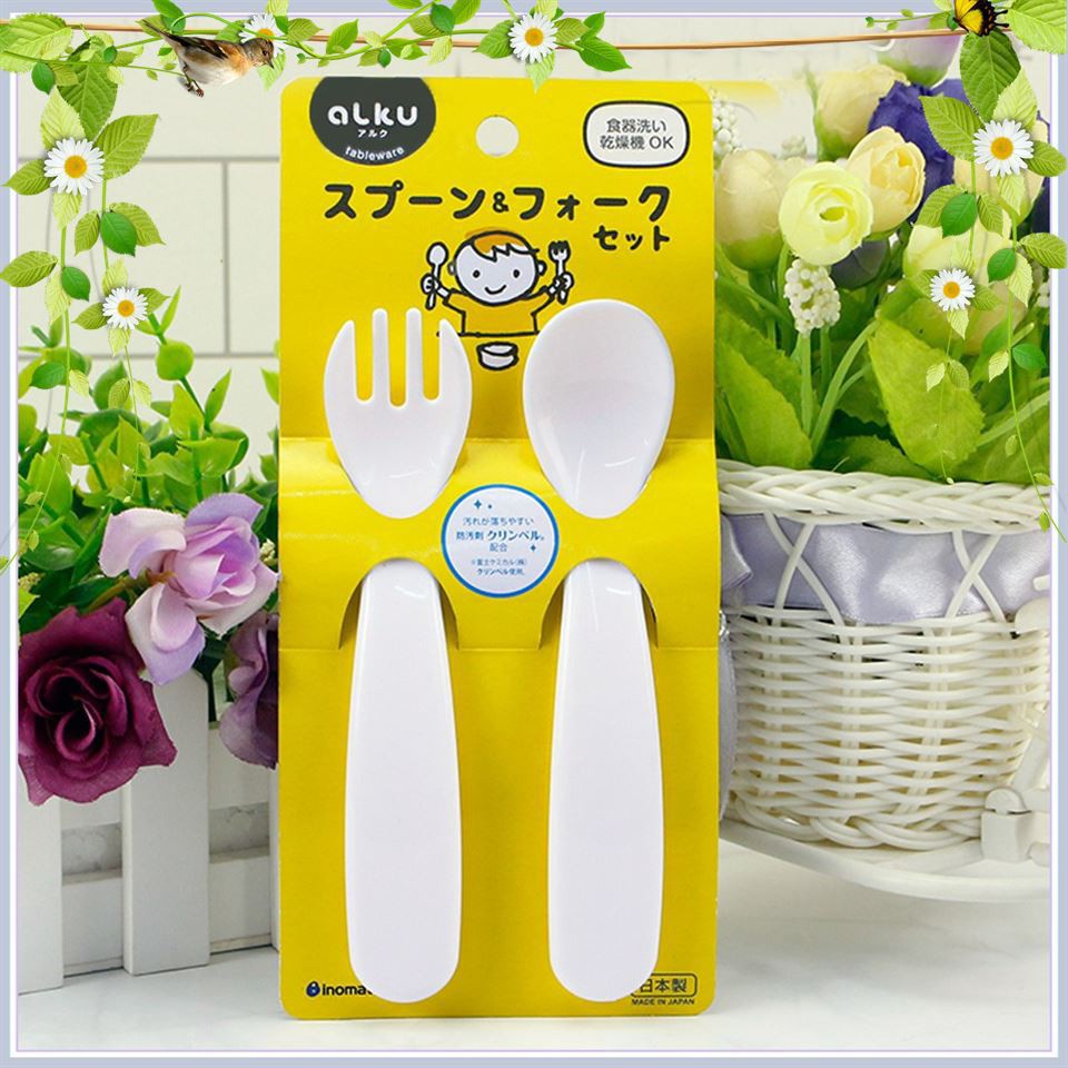 Bộ Thìa Nĩa ăn dặm BLW Made In Japan