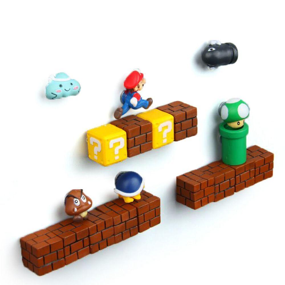 Đồ Chơi Xếp Hình Dán Tủ Lạnh / Treo Tường / Tủ Lạnh Hình Mario 3D Dễ Thương Cho Bé