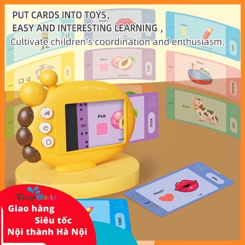 Flashcard Máy đọc thẻ tiếng anh với 9 chủ đề giúp trẻ biết đọc sớm