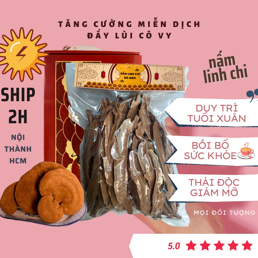 (500gr) Nấm Linh Chi MMG cắt lát Tại trại sản xuất dạng túi