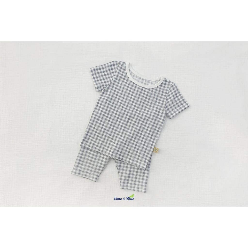 Lime&Blue bộ đồ kẻ Hàn Quốc cho bé
