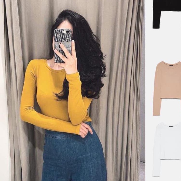 Áo thun body dài tay nữ 4 màu kiểu dáng ulzzang hàn quốc SO HOT